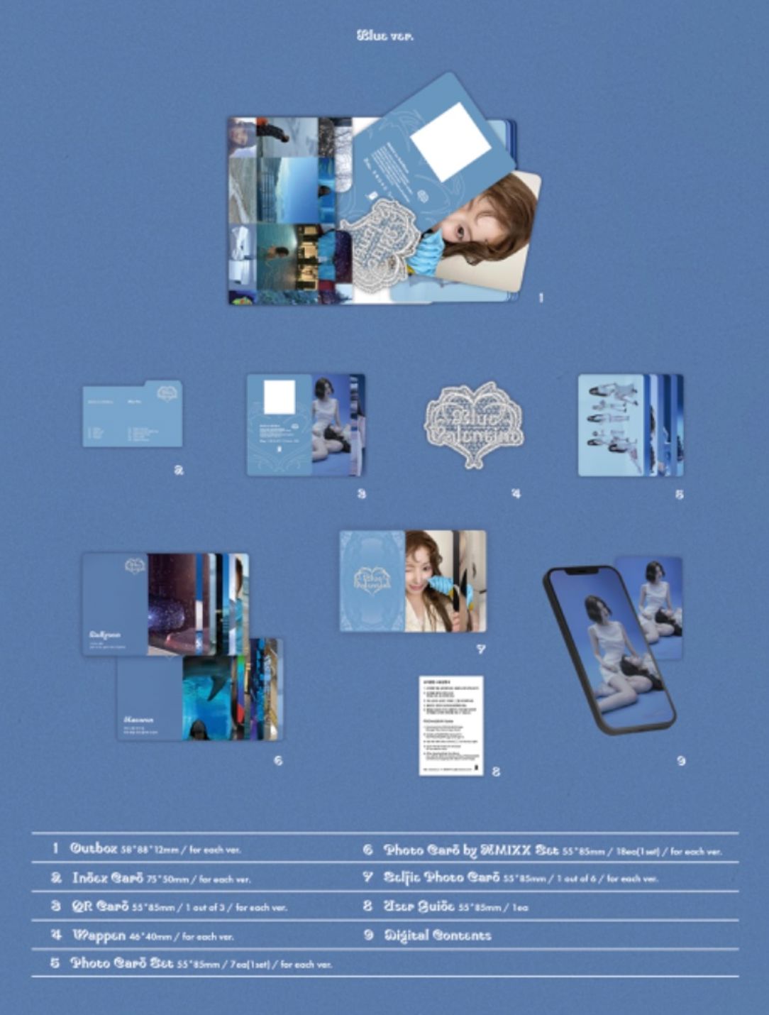 NMIXX - BLUE VALENTINE (PLATFORM ALBUM POCA ALBUM VER.) + Apple Music Photocard Nolae
