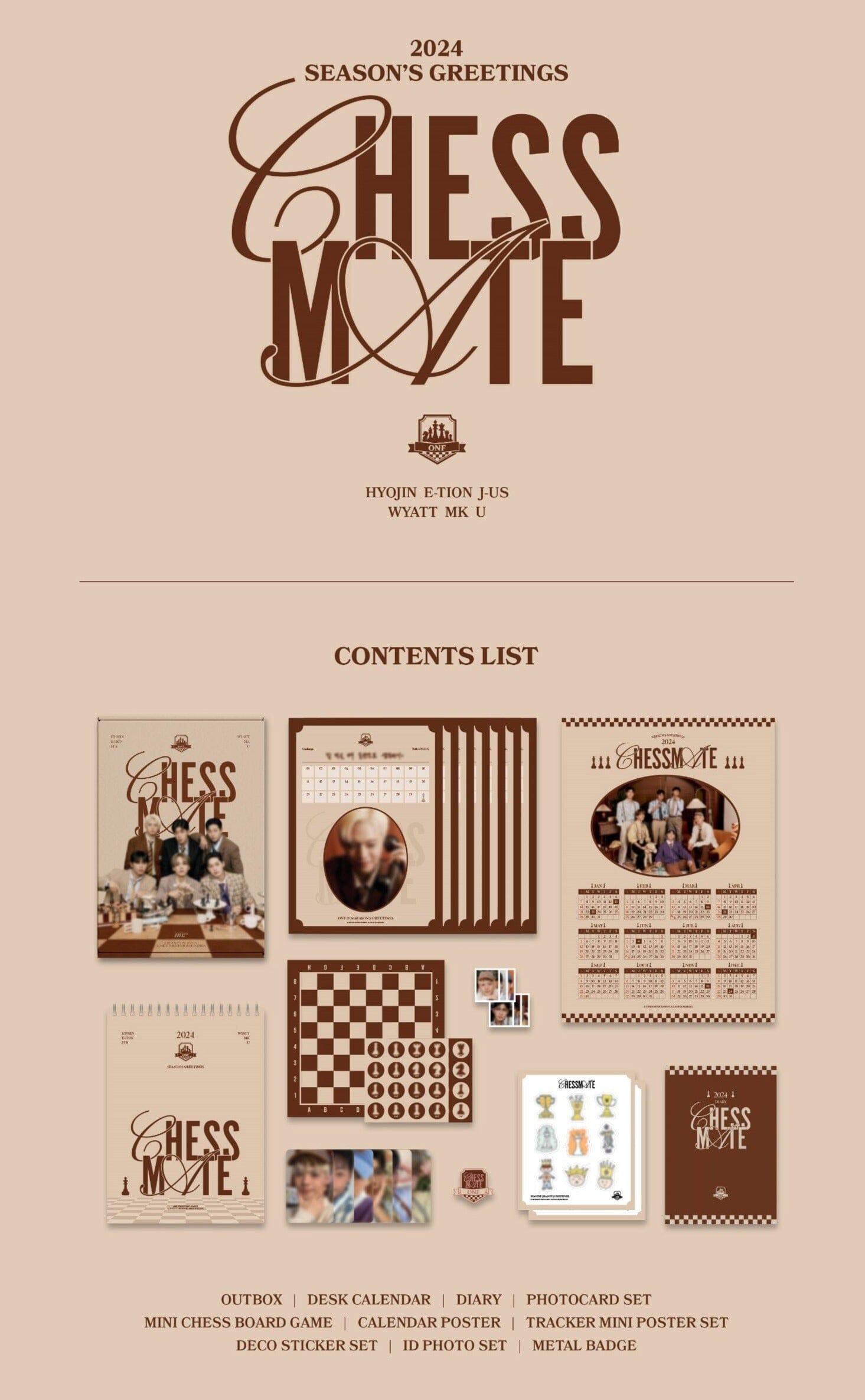 ONF - 2024 SEASON'S GREETINGS (CHESSMATE) Nolae Kpop