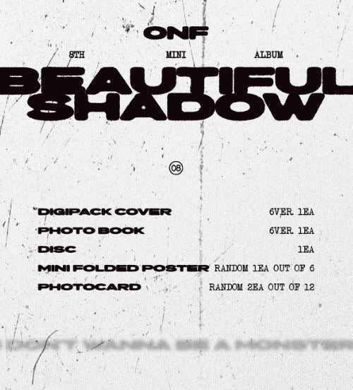 ONF - BEAUTIFUL SHADOW (8TH MINI ALBUM) DIGIPACK VER. Nolae