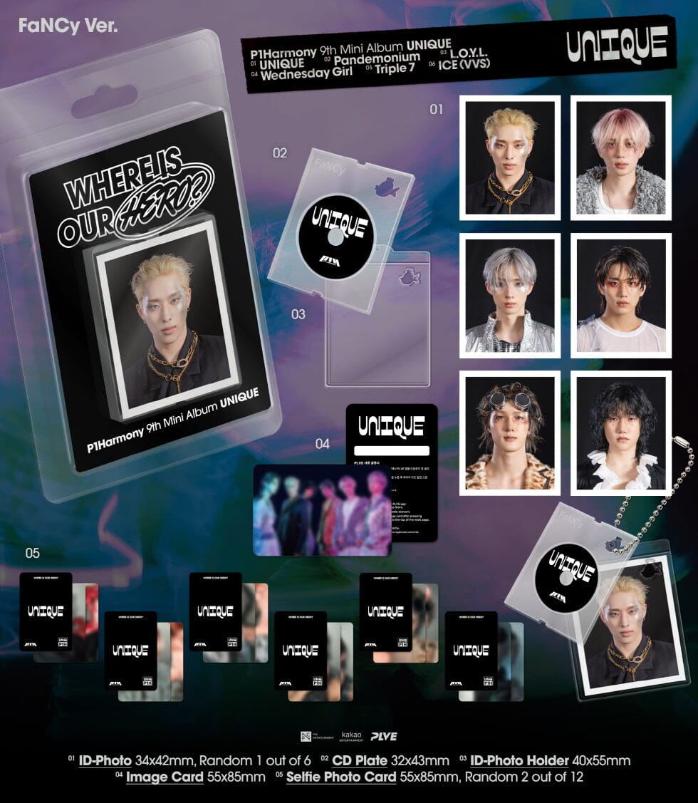 P1harmony soundwave 対面　 UNIQUE トレカ　① P1HARMONY - UNIQUE (FANCY VER.) + Soundwave Photocard
