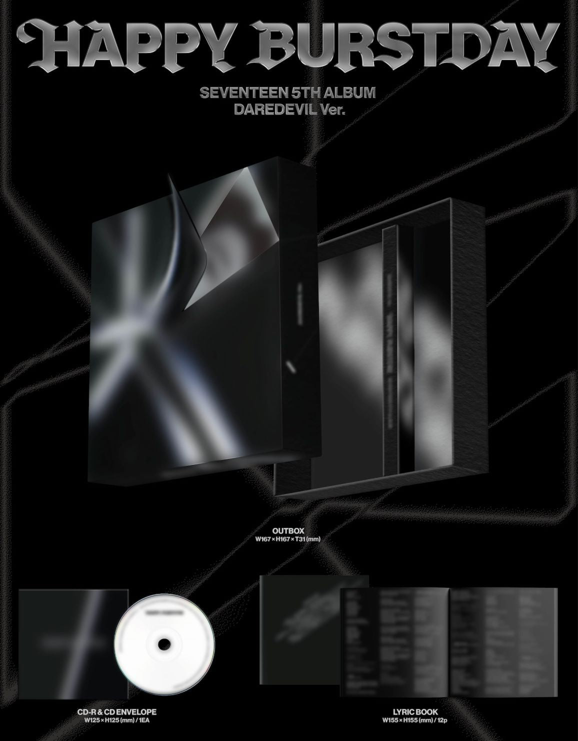 SEVENTEEN - HAPPY BURSTDAY (DAREDEVIL VER.) + Weverse Gift Nolae