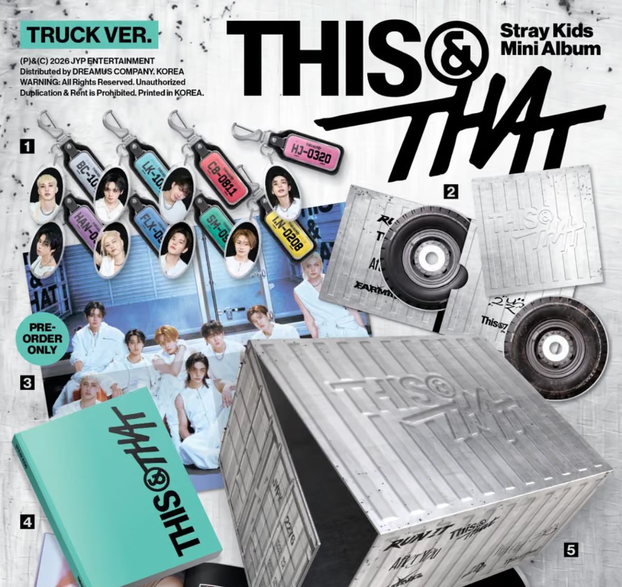 STRAY KIDS - THIS & THAT (TRUCK VER.) (LIMITED) + FANS SHOP Gift Nolae