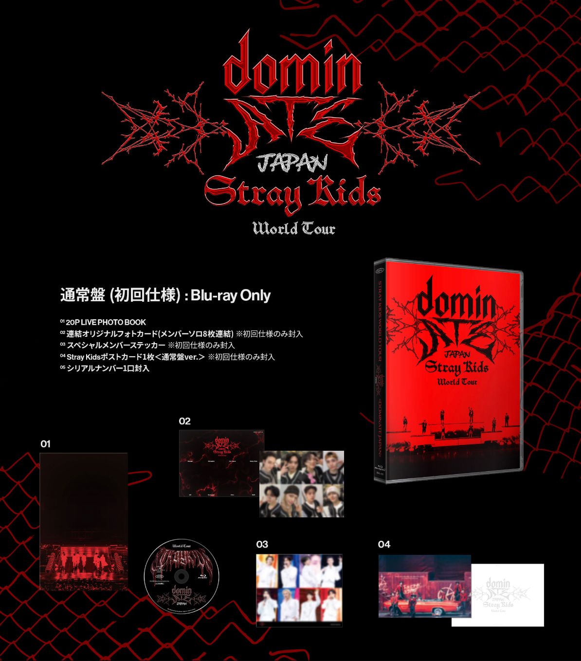 STRAY KIDS - WORLD TOUR 'DOMINATE JAPAN' (BLU-RAY) + HMV Gift Nolae