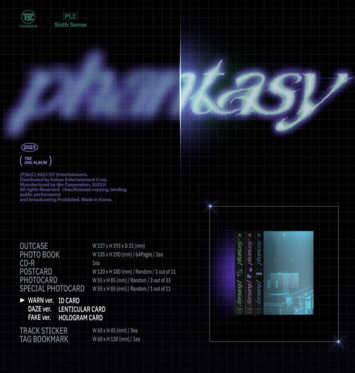 THE BOYZ - [PHANTASY] Pt.2 SIXTH SENSE (2ND ALBUM) Nolae