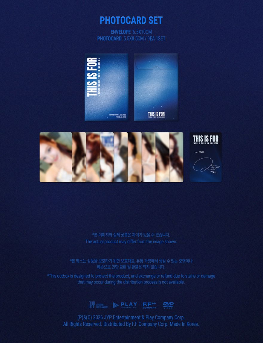 TWICE - 'THIS IS FOR' WORLD TOUR IN INCHEON (DVD & BLU-RAY) + Original Ticket Nolae