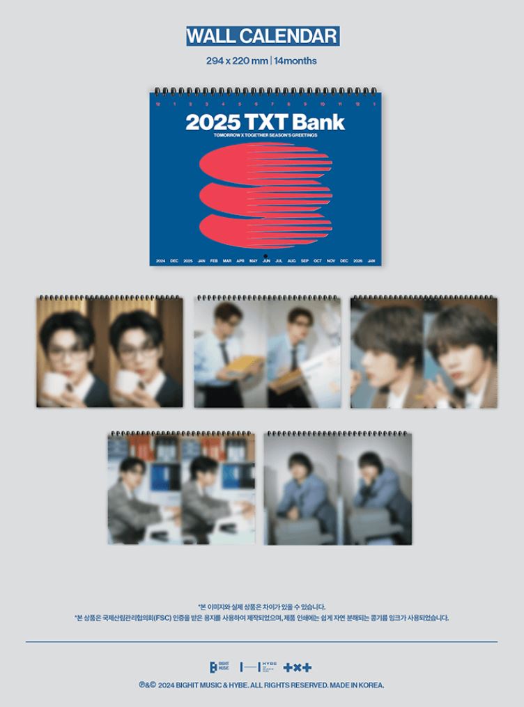 TXT - 2025 SEASON'S GREETINGS + WALL CALENDAR SET + Weverse Gift Nolae