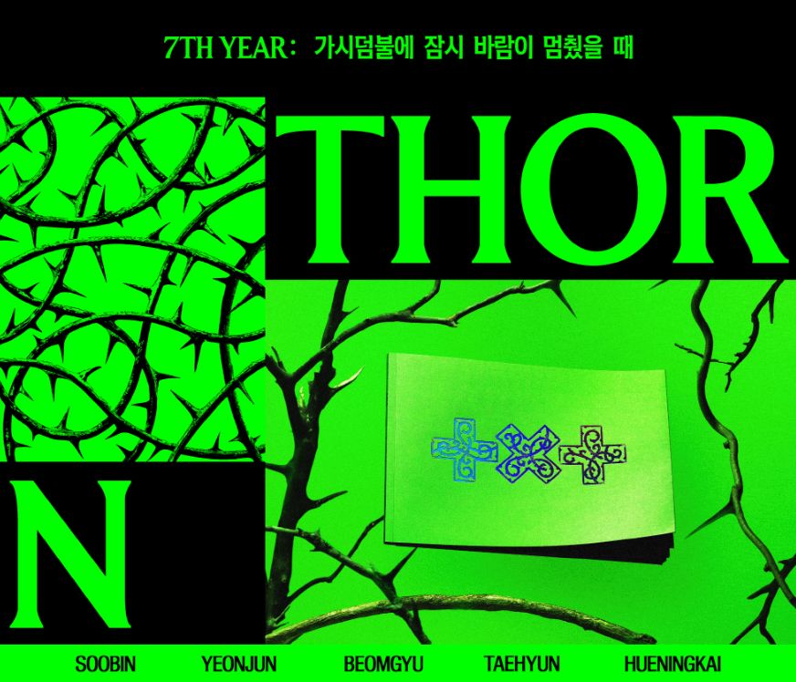 TXT - 7TH YEAR: WHEN THE WIND PAUSED AMONG THE THORNS (THORN VER.) + Weverse Gift Nolae