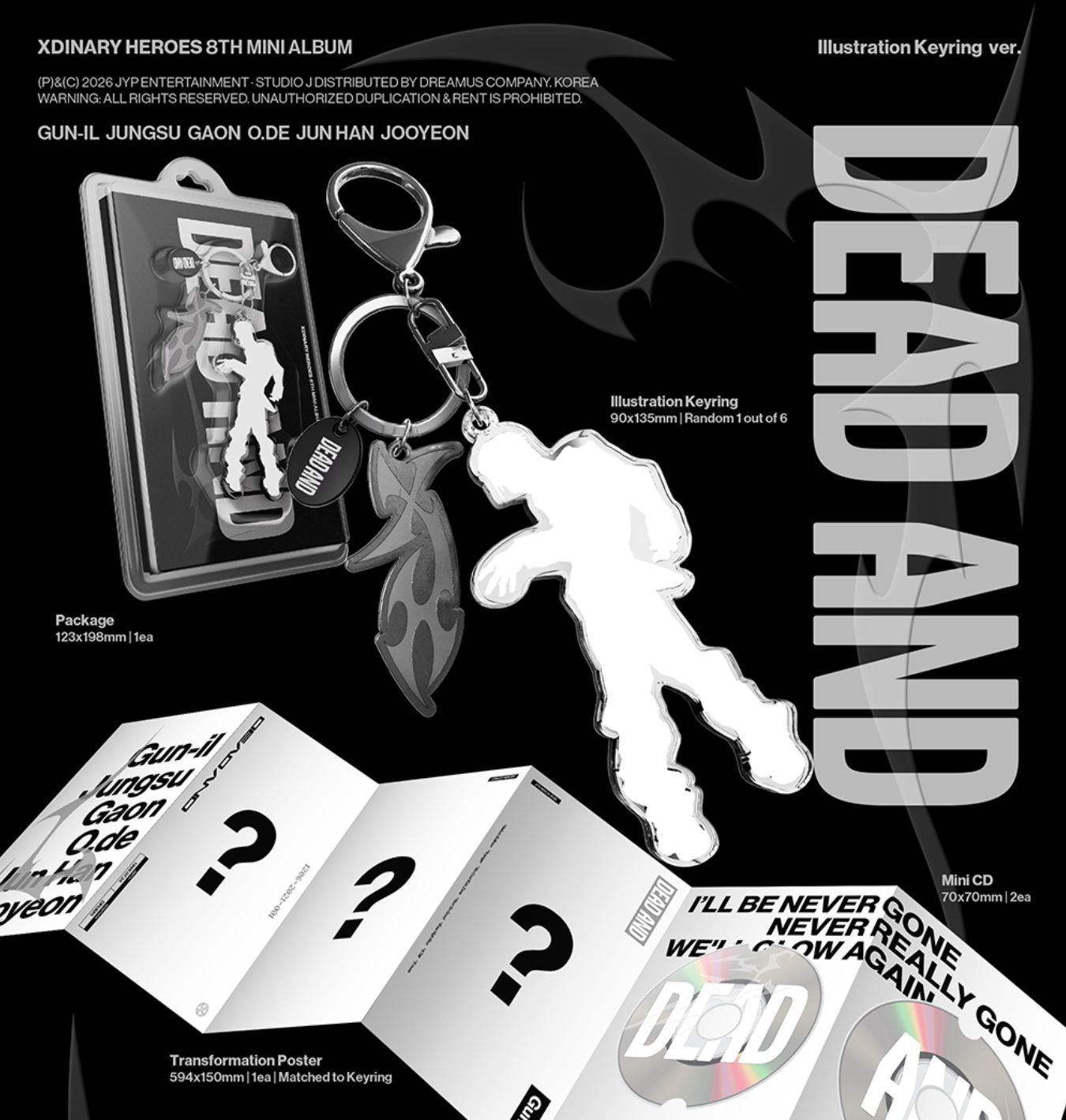 XDINARY HEROES - DEAD AND (ILLUSTRATION KEYRING VER.) Nolae