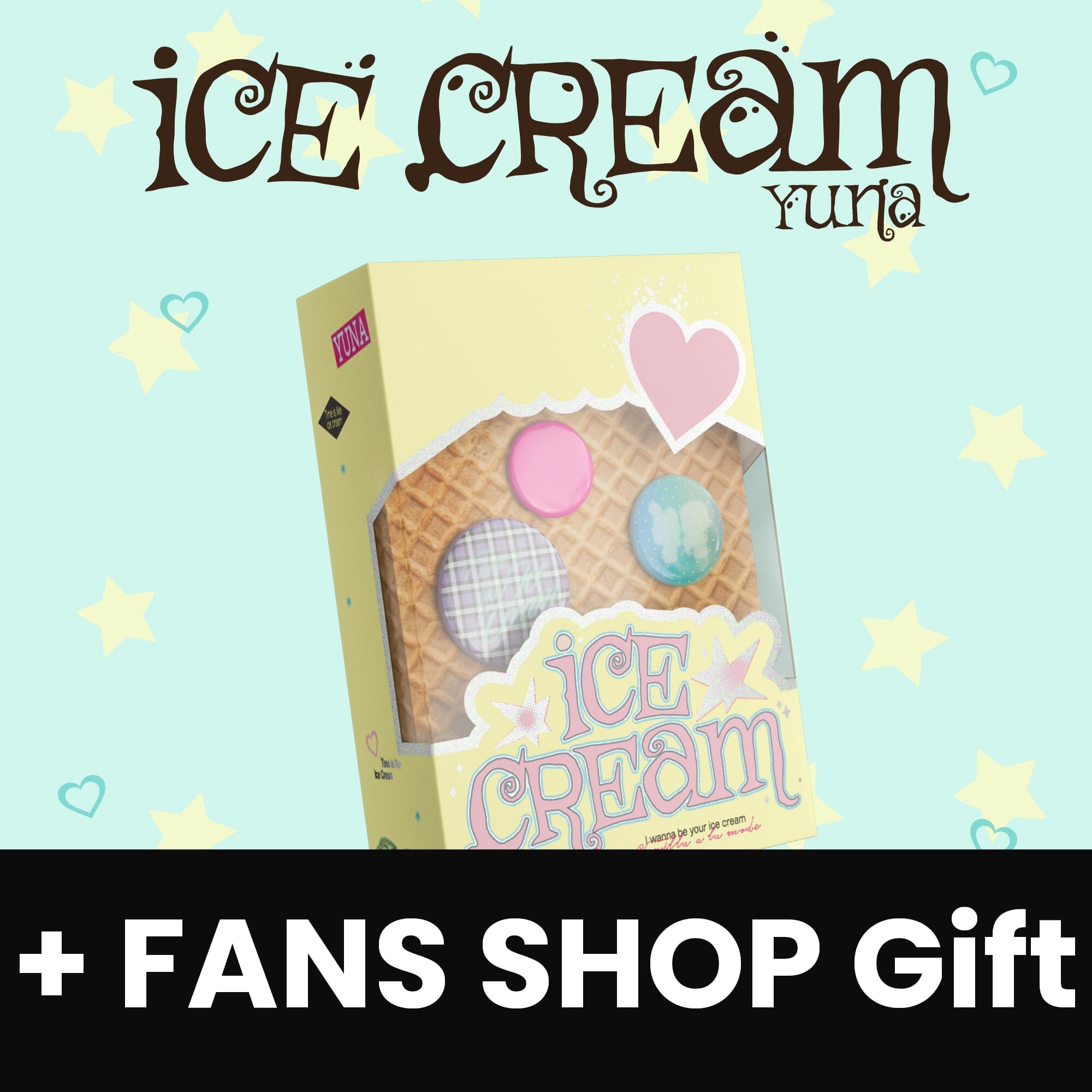 YUNA (ITZY) - ICE CREAM (MINI BAG VER.) + FANS SHOP Gift Nolae