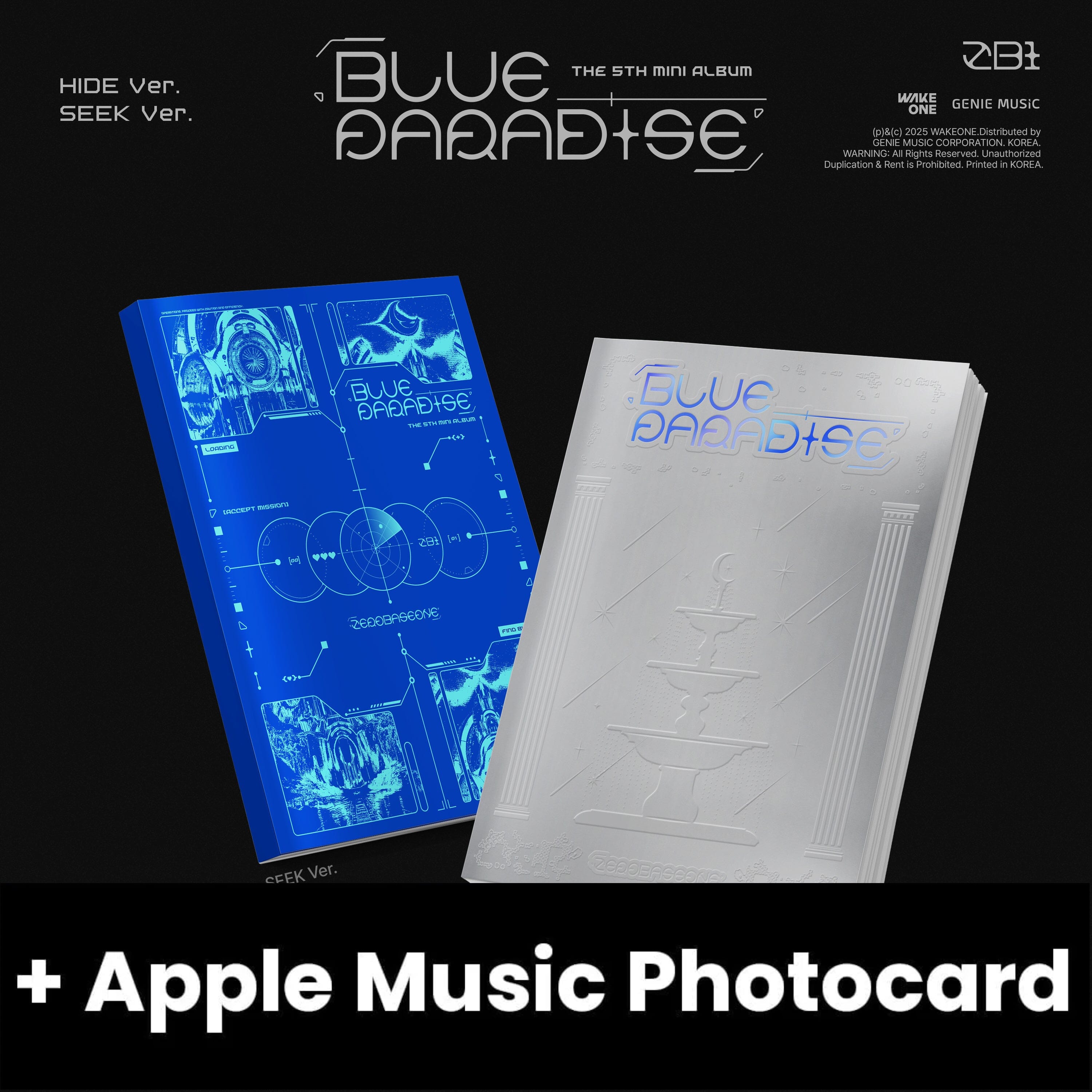 ZB1 - BLUE PARADISE (PHOTOBOOK VER.) + Apple Music Photocard Nolae