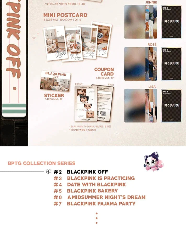 BLACKPINK - THE GAME PHOTOCARD COLLECTION SET + Weverse Gift Nolae Kpop