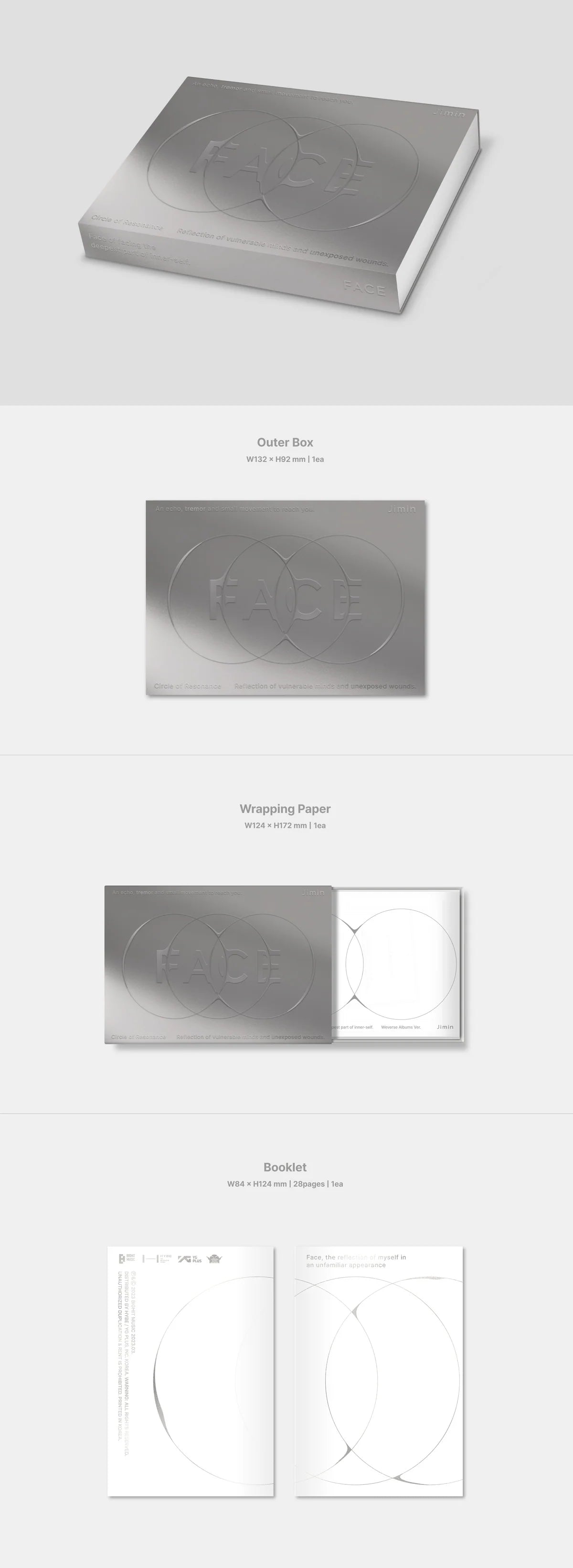 BTS JIMIN - FACE (1ST SOLO ALBUM) WeVerse Albums Ver. Nolae Kpop