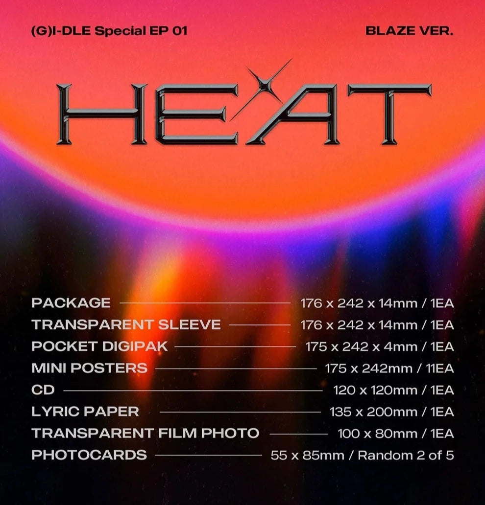 (G)I-DLE - HEAT (SPECIAL ALBUM) SLEEVE VER. Nolae Kpop