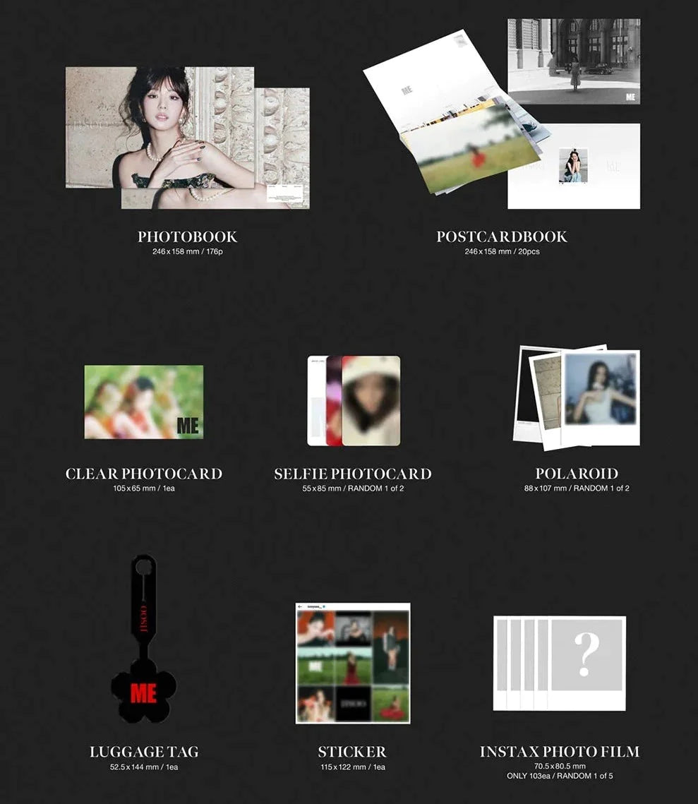 JISOO (BLACKPINK) - ME (PHOTOBOOK SPECIAL EDITION) + Weverse Gift/ YG POB Nolae Kpop