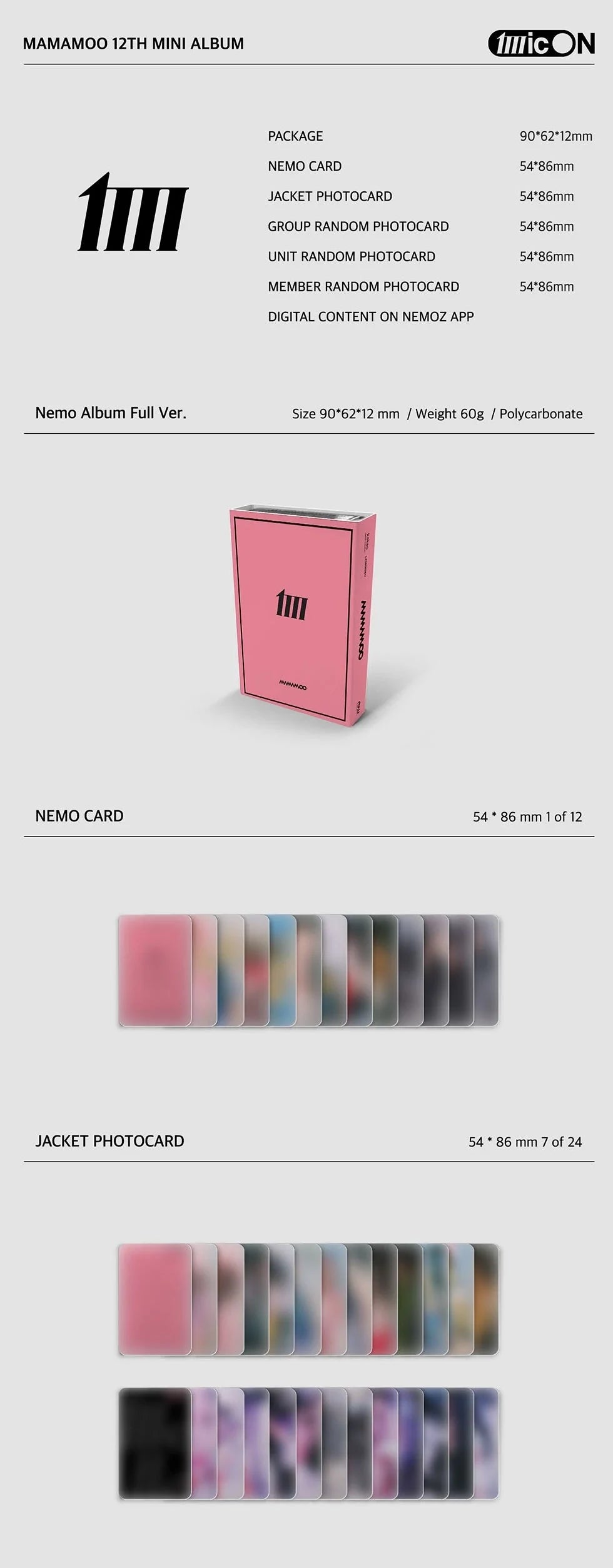 MAMAMOO - MIC ON NEMO VER. (12TH MINI ALBUM) Nolae Kpop