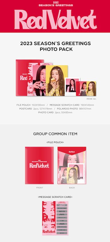 Red Velvet - 2023 SEASON'S GREETINGS PHOTO PACK Nolae Kpop