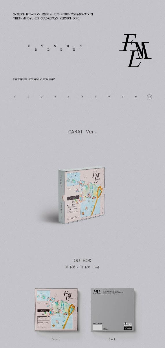 SEVENTEEN - FML 10TH MINI ALBUM (CARAT VER.) Nolae Kpop