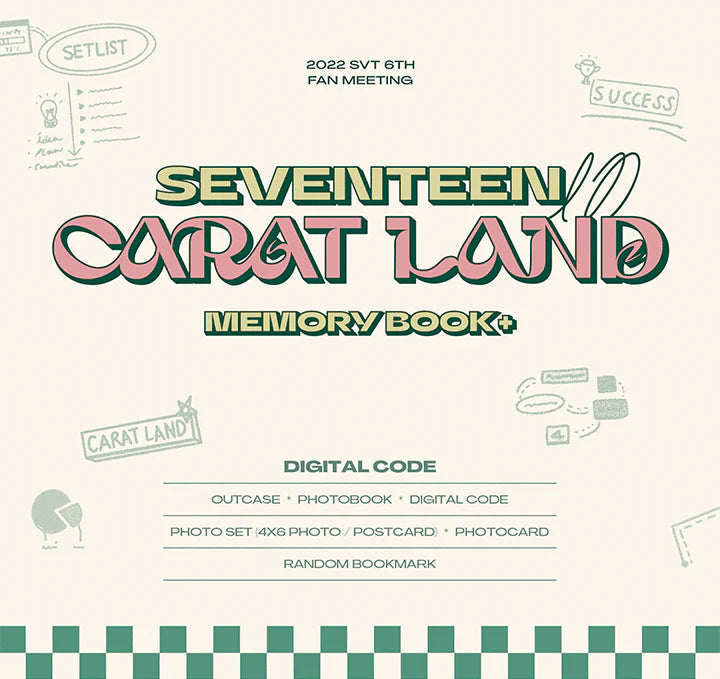 SEVENTEEN - SEVENTEEN IN CARAT LAND MEMORY BOOK + Digital Code Nolae Kpop