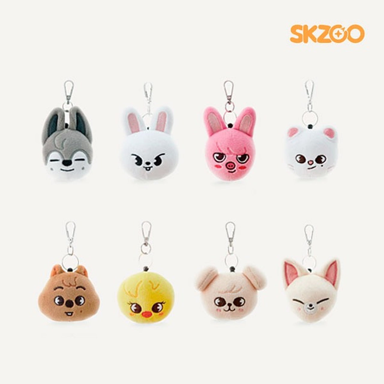☆Stray Kids☆SKZOO ミニフェイスキーリング☆ SKZOO Mini Face Keyring