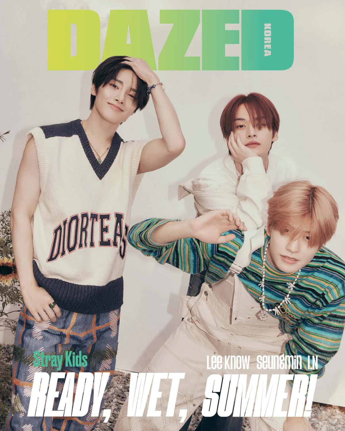 STRAY KIDS (Lee Know, Seungmin, I.N) - DAZED MAGAZINE (2023 July Issue) Nolae Kpop