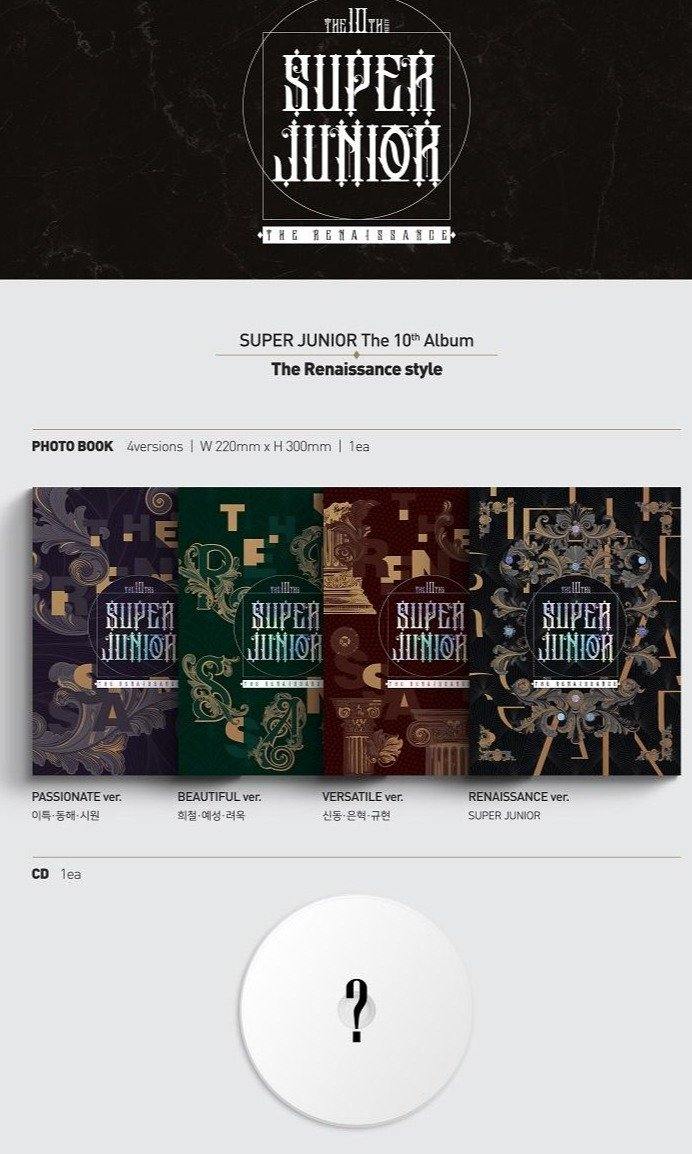 SUPER JUNIOR - Vol.10 [The Renaissance] (The Renaissance Style) - PRE ORDER