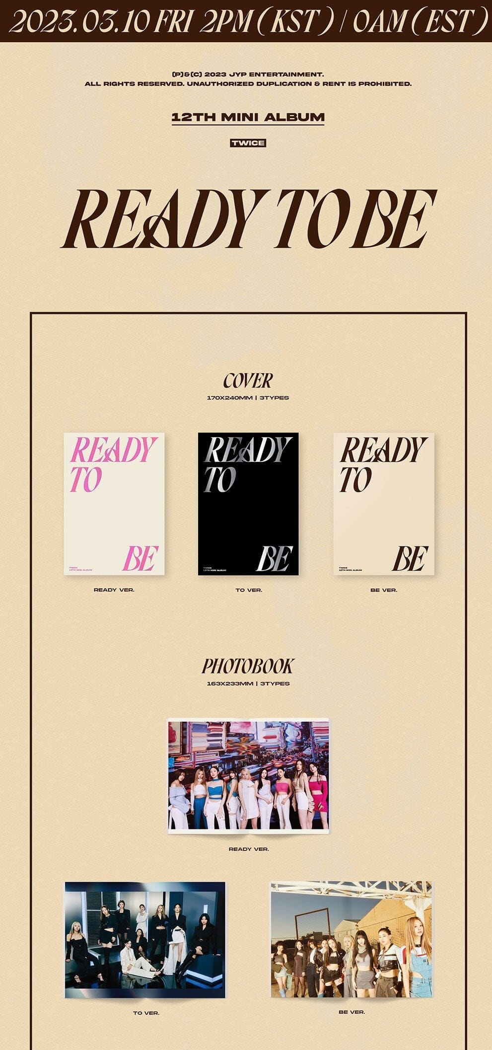 TWICE - READY TO BE (12TH MINI ALBUM) Nolae Kpop